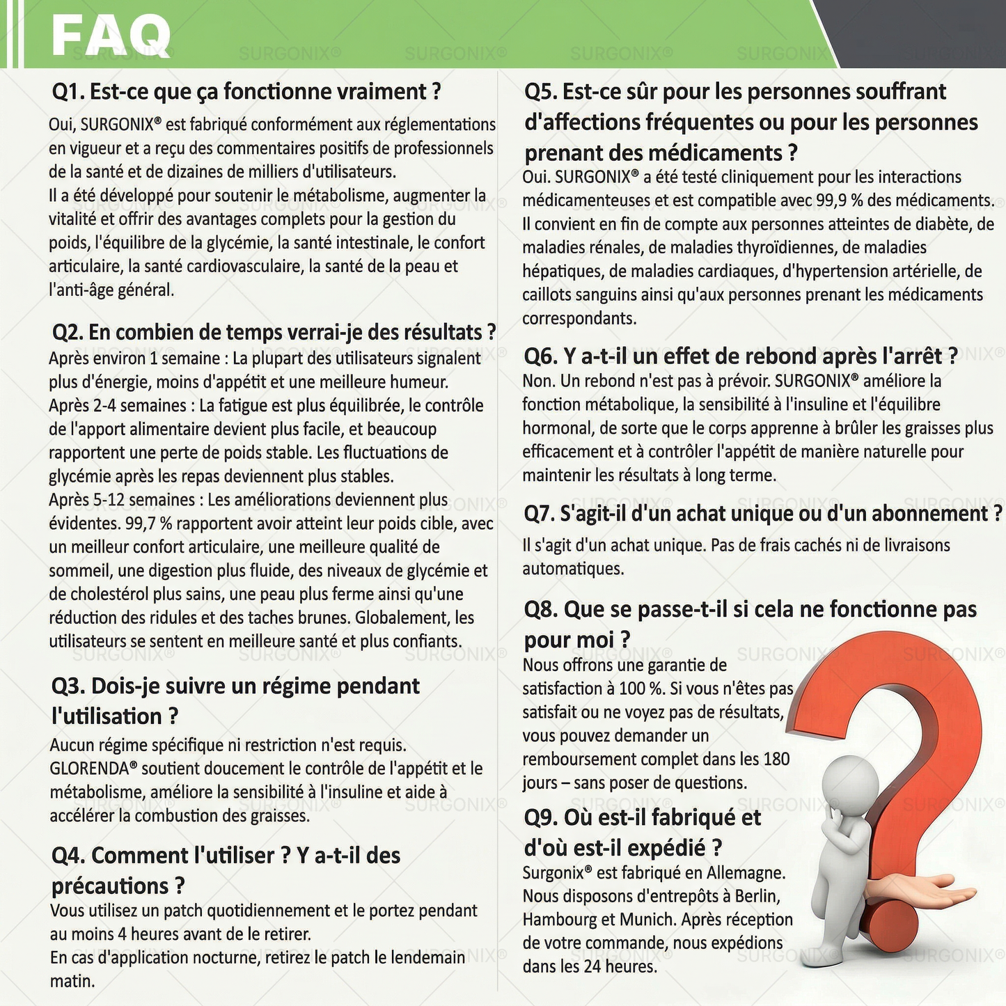 Surgonix® | Moringa | Berbérine & NAD+ – Patch nano-microneedle 10-en-1 | Soutien du métabolisme & du cœur